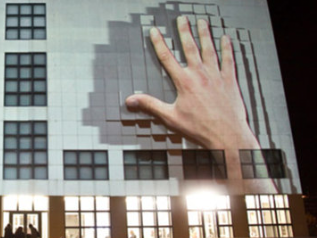 Indrukwekkende 3d projecties op gebouwen