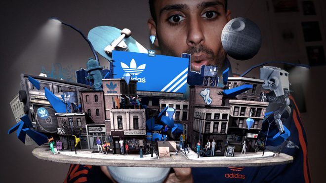 Gamen met je Adidas sportschoen