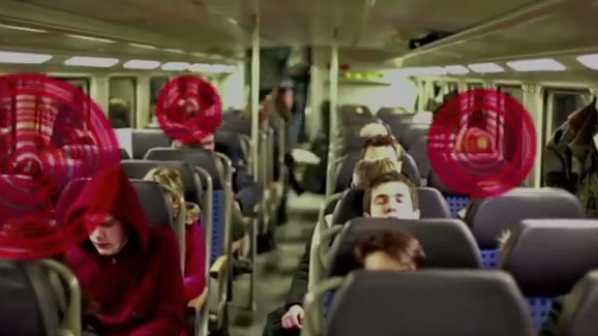 Talking window: advertenties via treinraam