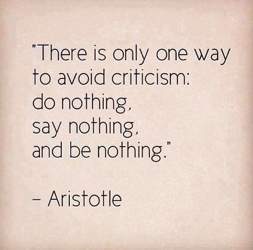 Avoid criticism