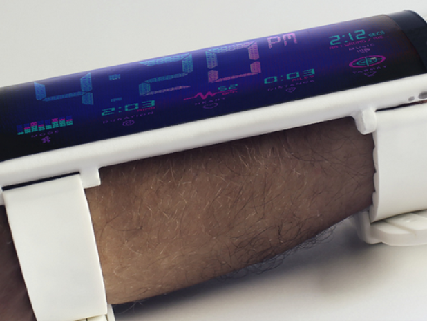 Draagbare smartphones om je arm
