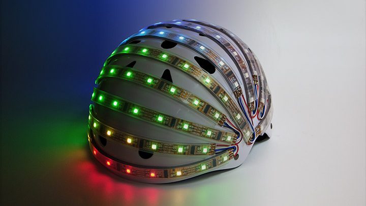Veiliger fietsen met verlichte helm