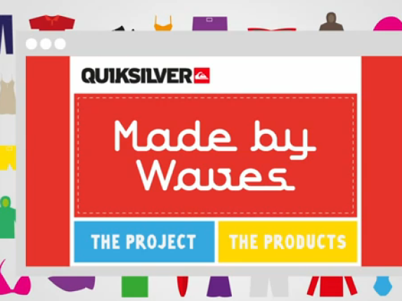 Quiksilver, gemaakt door golven