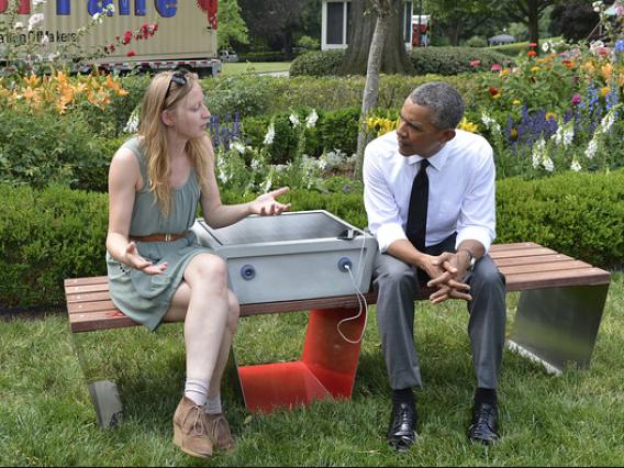 Soofa, solar powered smart city bench