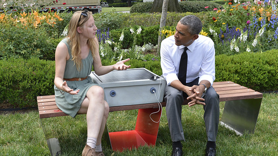 Soofa, solar powered smart city bench