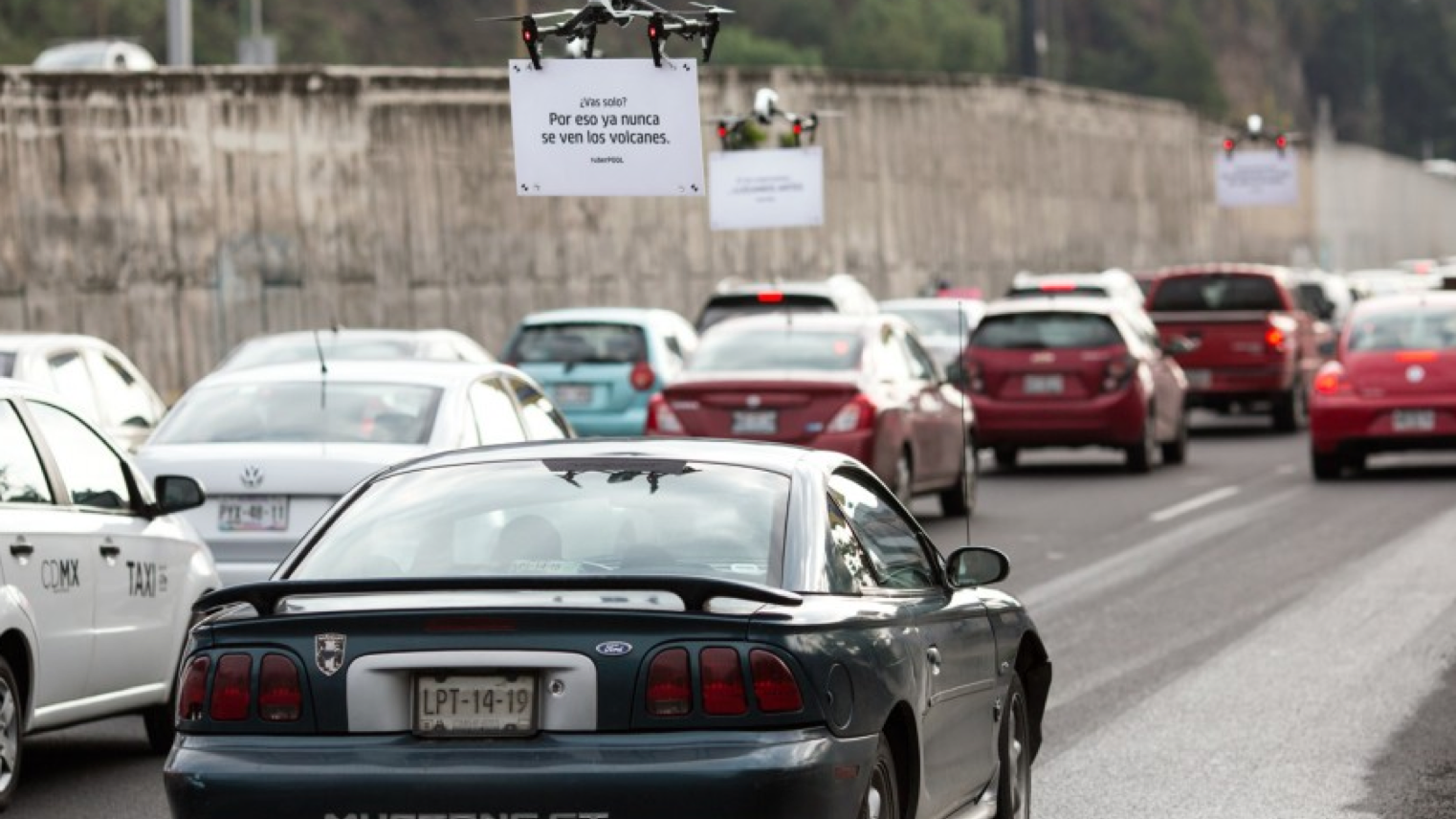 Uber en drones adverteren