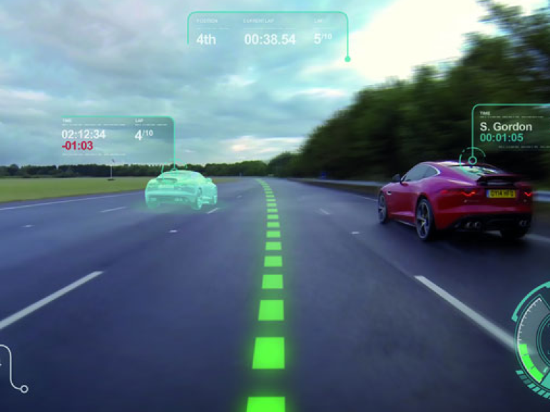Virtual windscreen technology in cars